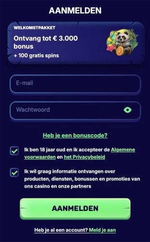 Registreren SpinPanda Casino